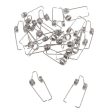 Maxbell 20Pcs Trombone Water Key  Spit Valve Spring Steel Silver for Trombone Parts For Discount