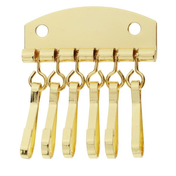 Maxbell Alloy 6 Clasp Key Holder Key Chain Row fo Leathercraft Wallet DIY Golden For Discount