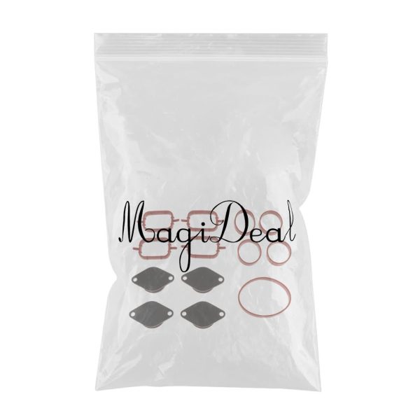 Maxbell 33mm for BMW M57 SWIRL BLANKS FLAPS repair delete kit+ intake gaskets Black Cheap