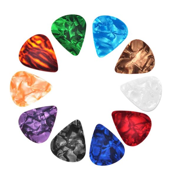 Maxbell 10pcs Plastic Guitar Bass Pick Plectrum Hearted Shape Instruments 0.96mm Cheap