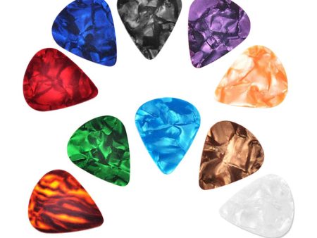 Maxbell 10pcs Plastic Guitar Bass Pick Plectrum Hearted Shape Instruments 0.96mm Cheap