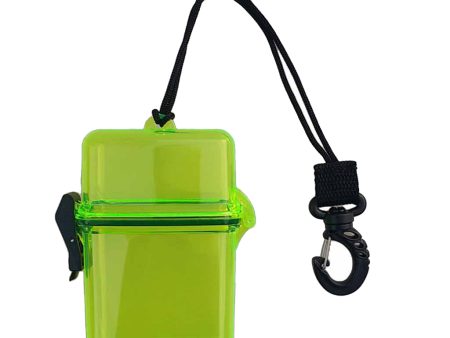 Maxbell Waterproof Dry Box Container Clip for Scuba Diving Surf Transparent Yellow on Sale