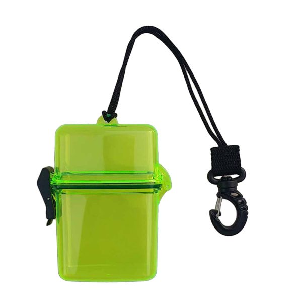 Maxbell Waterproof Dry Box Container Clip for Scuba Diving Surf Transparent Yellow on Sale