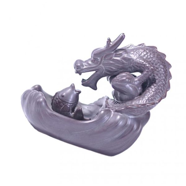 Maxbell Ceramic Backflow Incense Burner Home Decor Dragon Cones Holder Censer a Sale