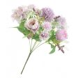 Maxbell 7head Fake Peony Flower Artificial Hand Flower Wedding Decor Light Purple Cheap