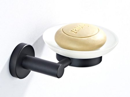 Brass Bathroom Wall Mounted Soap Dish Holder with Glass Dish Cup For Cheap