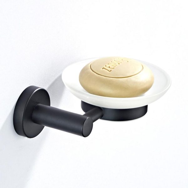 Brass Bathroom Wall Mounted Soap Dish Holder with Glass Dish Cup For Cheap