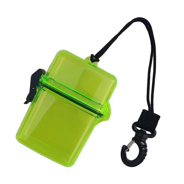 Maxbell Waterproof Dry Box Container Clip for Scuba Diving Surf Transparent Yellow on Sale