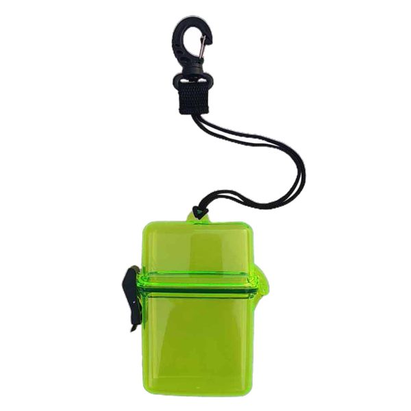 Maxbell Waterproof Dry Box Container Clip for Scuba Diving Surf Transparent Yellow on Sale